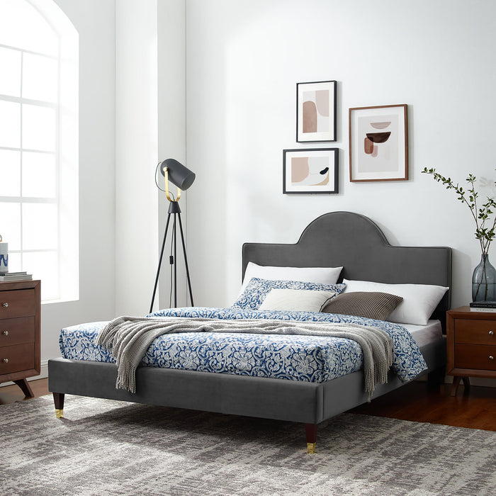 Aurora Performance Velvet King Bed