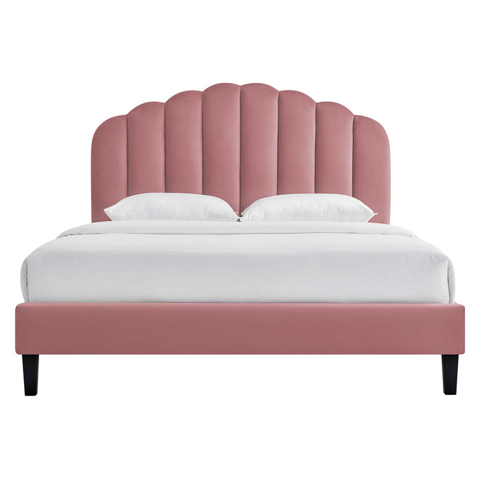 Daisy Performance Velvet Full Platform Bed