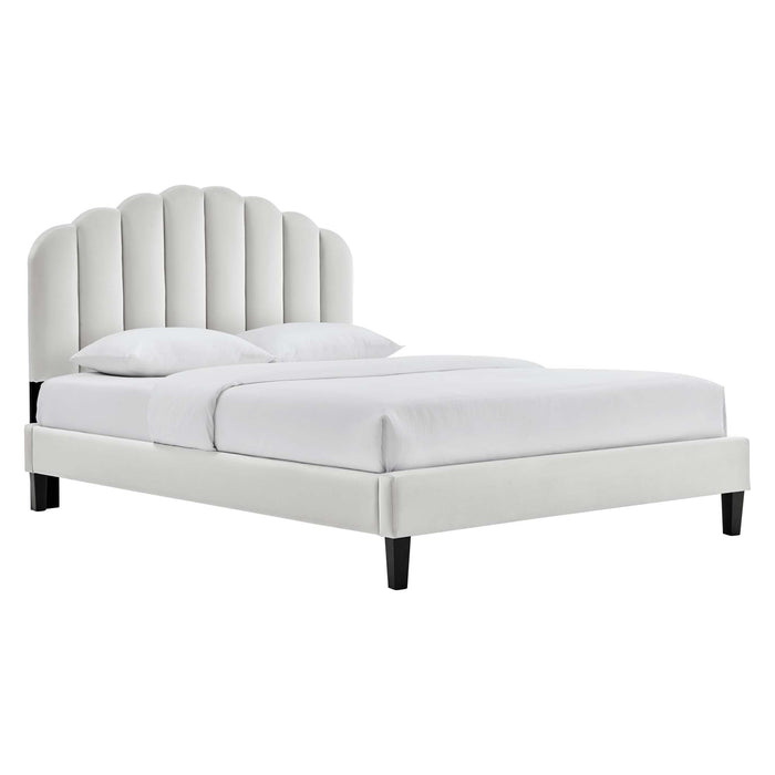 Daisy Performance Velvet Full Platform Bed