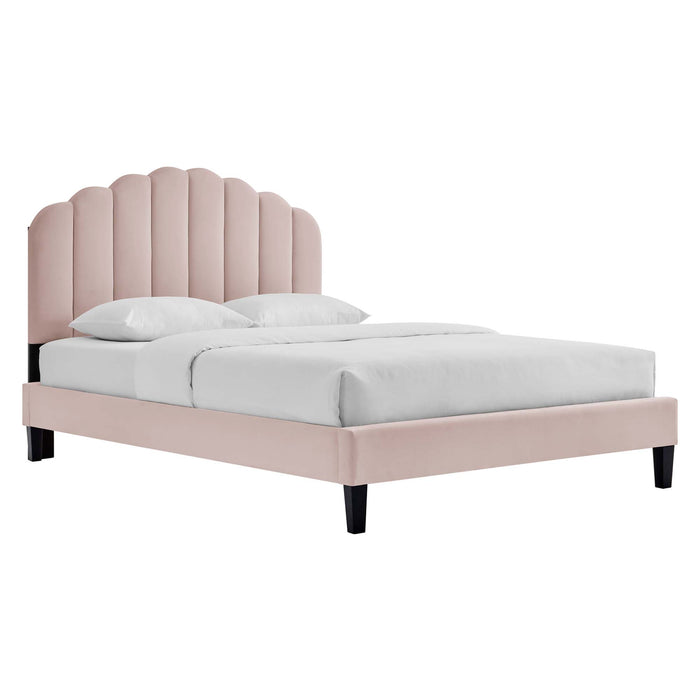 Daisy Performance Velvet Full Platform Bed