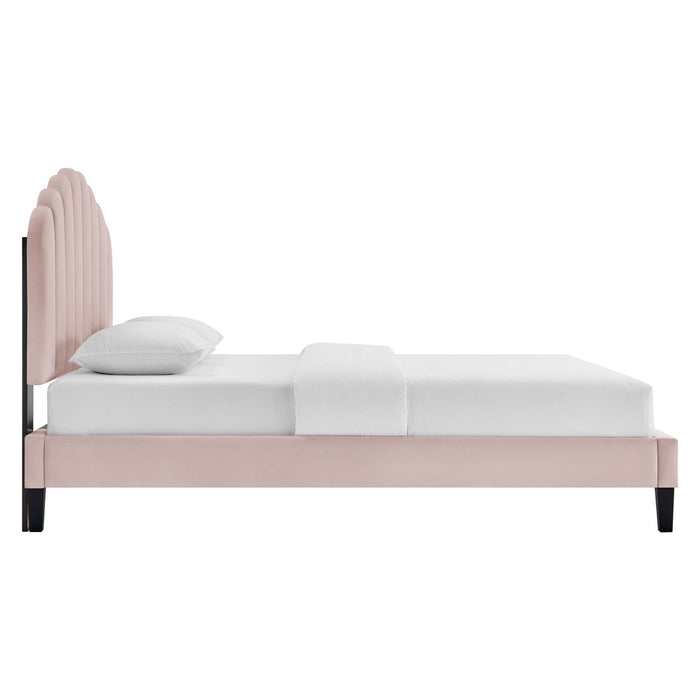 Daisy Performance Velvet Full Platform Bed