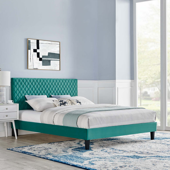 Garcelle Performance Velvet Full Platform Bed