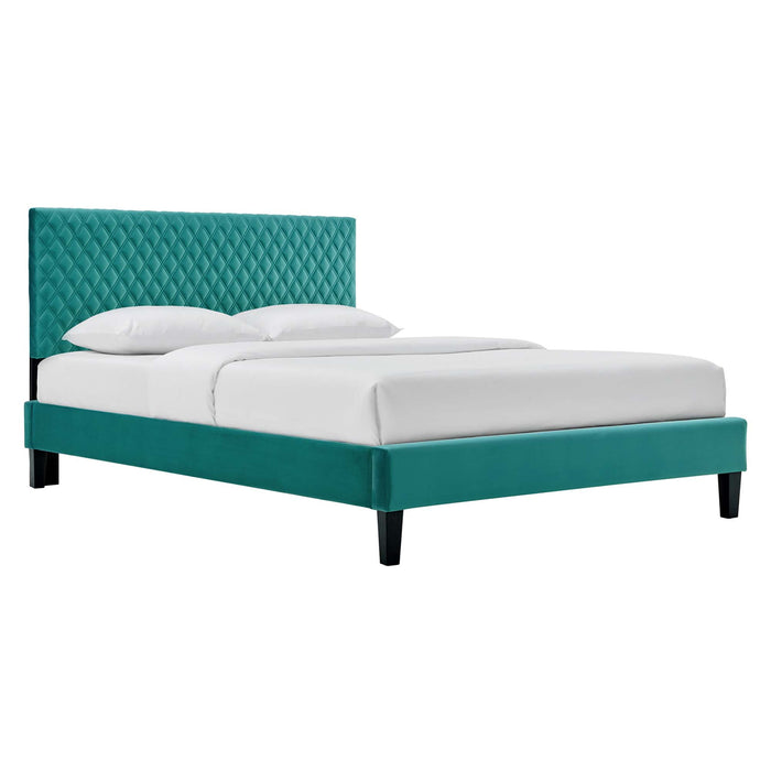 Garcelle Performance Velvet Full Platform Bed