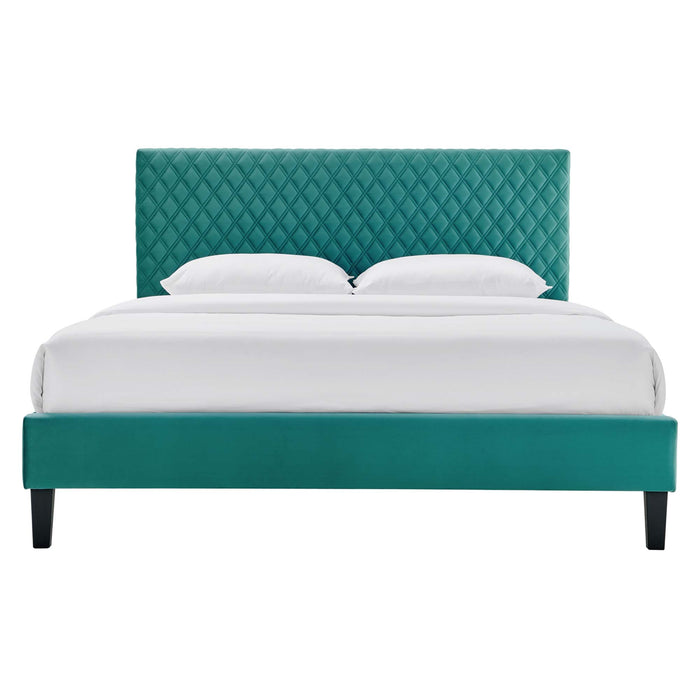 Garcelle Performance Velvet Full Platform Bed