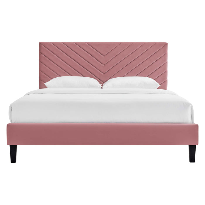 Roxanne Performance Velvet King Platform Bed