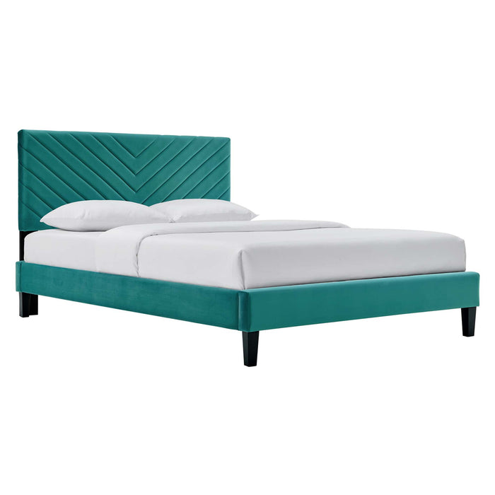 Roxanne Performance Velvet King Platform Bed