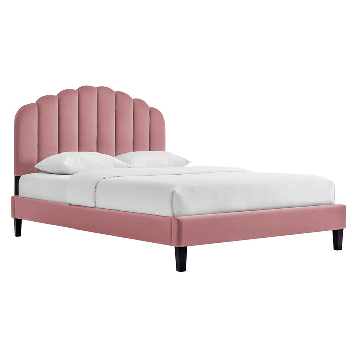 Daisy Performance Velvet King Platform Bed