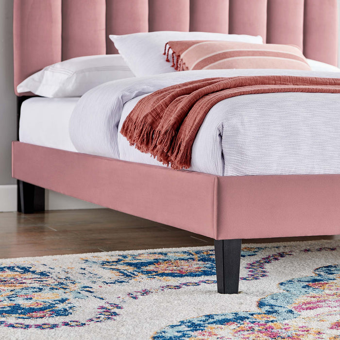 Daisy Performance Velvet King Platform Bed