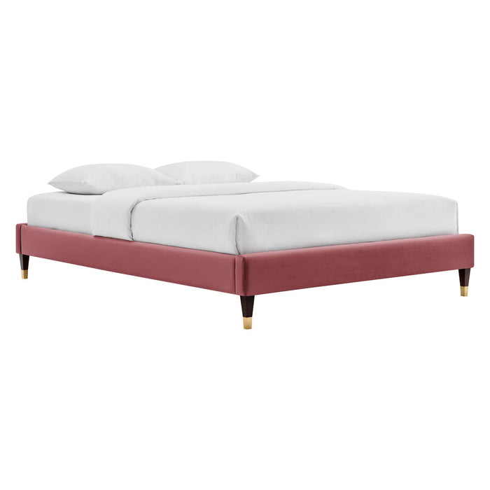 Colette King Performance Velvet Platform Bed