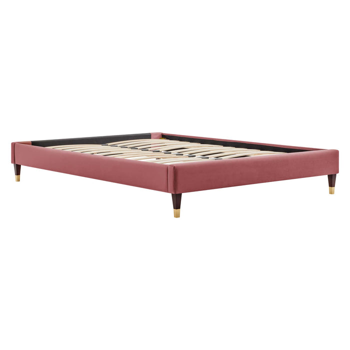 Colette King Performance Velvet Platform Bed