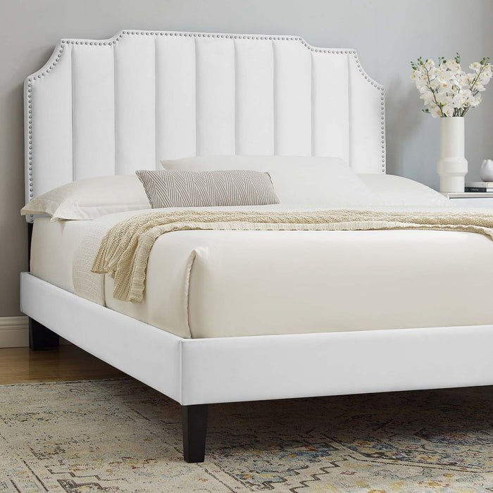 Colette King Performance Velvet Platform Bed