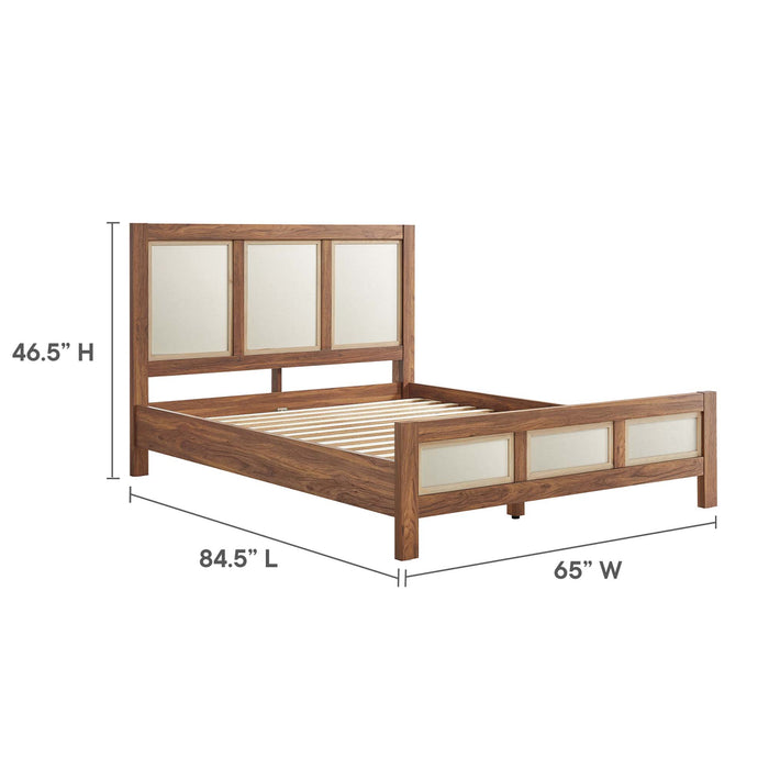 Capri Queen Wood Grain Platform Bed