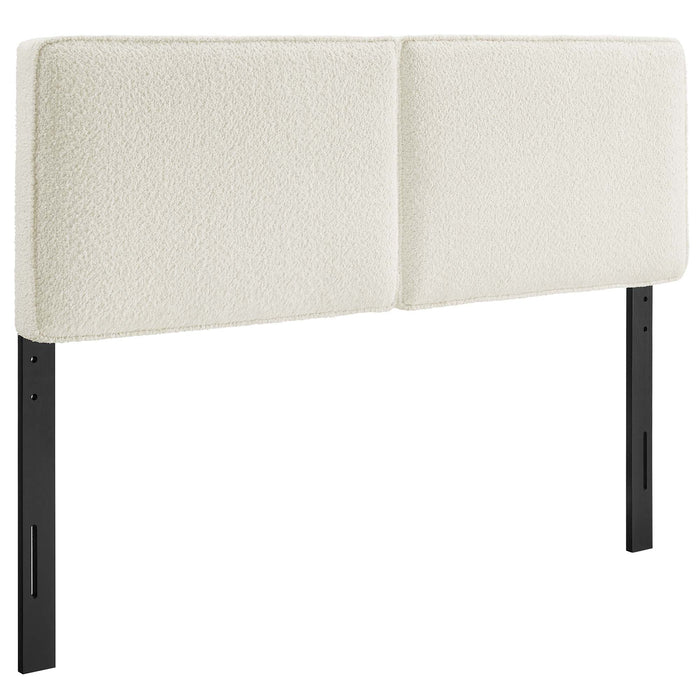 Lindee Boucle Fabric Queen Headboard