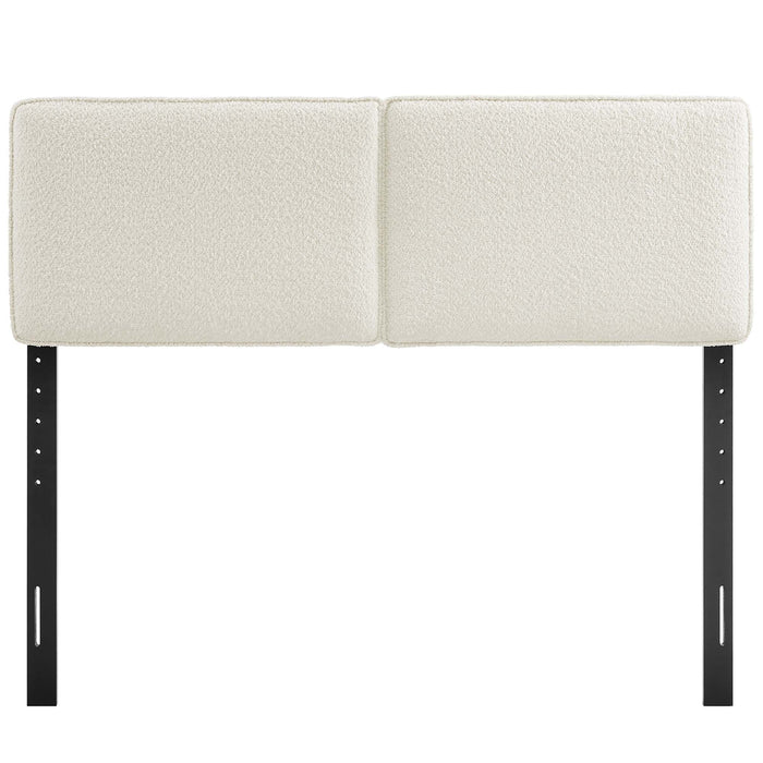 Lindee Boucle Fabric Queen Headboard