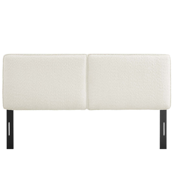 Lindee Boucle Fabric Queen Headboard