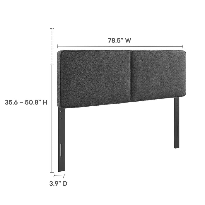 Lindee Boucle Fabric King Headboard