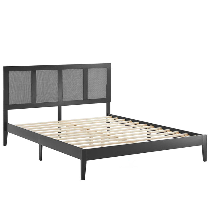 Sirocco Rattan and Wood King Platform Bed