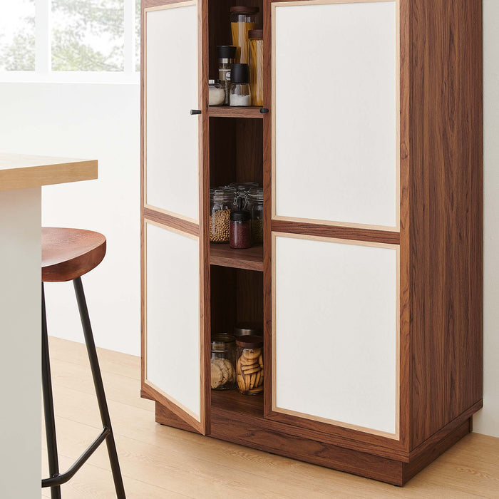 Capri 70" Tall Wood Grain Storage Cabinet