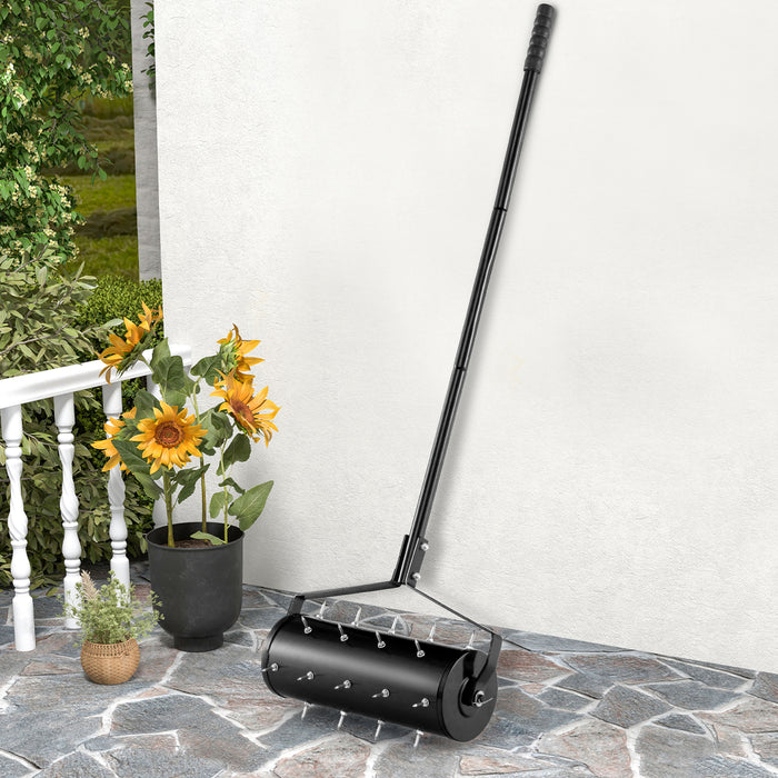 18/21 Inch Manual Lawn Aerator with Detachable Handle-18 inches