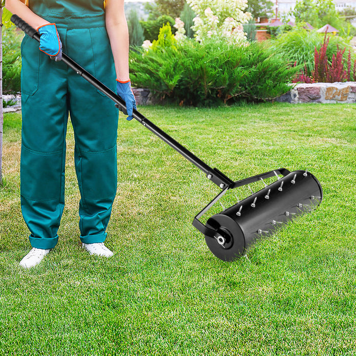 18/21 Inch Manual Lawn Aerator with Detachable Handle-21 inches