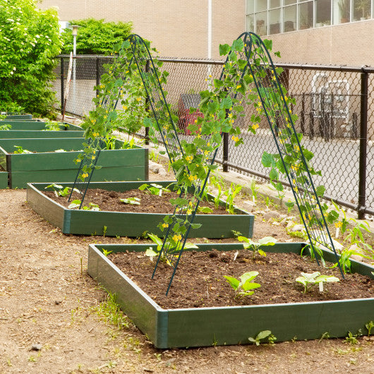 4 Pack 71 x 20 Inches Metal Garden Trellis for Climbing Plants-Green