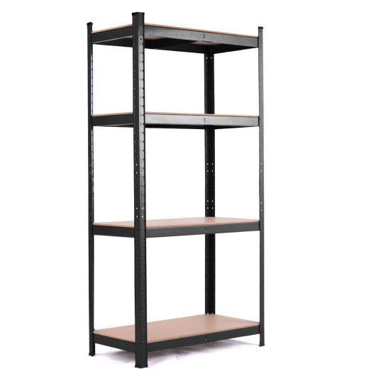 Adjustable Heavy Duty 4 Level Garage Tool Shelf Storage-Black