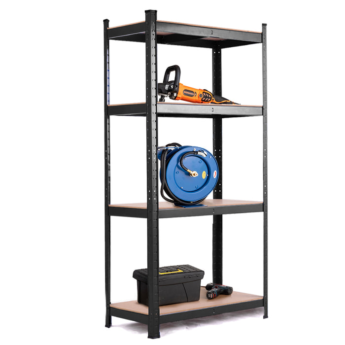 Adjustable Heavy Duty 4 Level Garage Tool Shelf Storage-Black