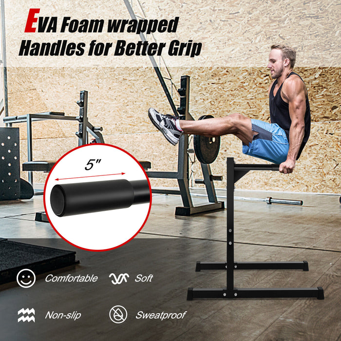 Multifunctional Dip Stand with Foam Handles for Home Gym