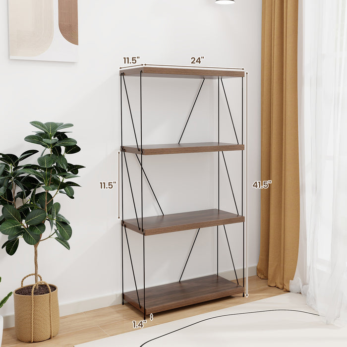 2/3/4/5-Tier Multipurpose Display Rack with Metal Frame-4-Tier