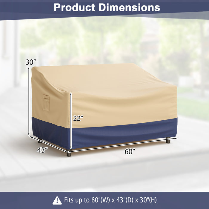 Patio Furniture Cover with Padded Handle and Click-Close Straps-60 x 43 x 30 inches