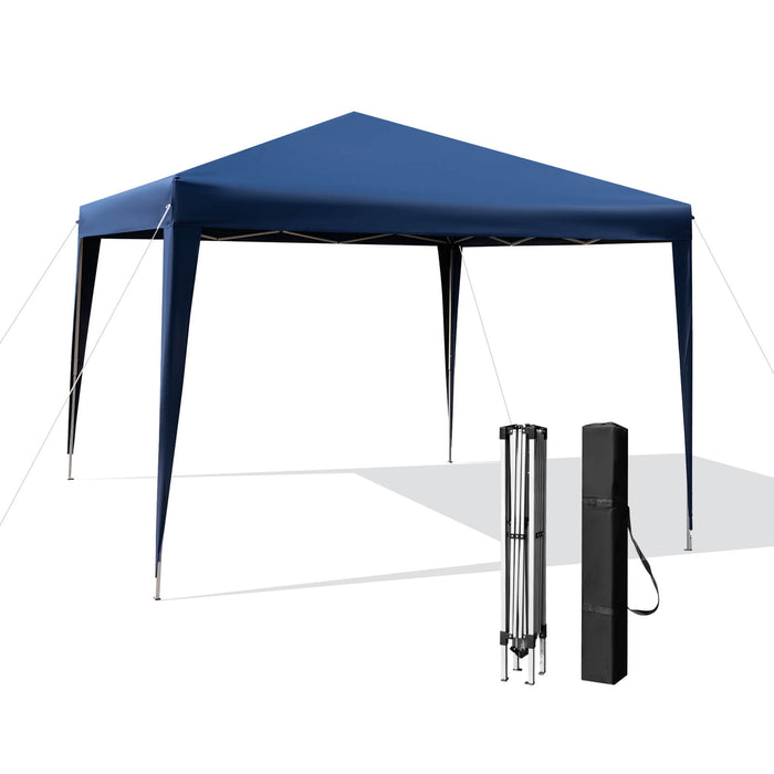 10 x 10 Feet Outdoor Pop-up Patio Canopy for  Beach and Camp-Blue