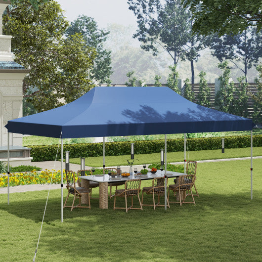 10 x 20 FT Pop-up Canopy Tent with Carrying Bag-Blue