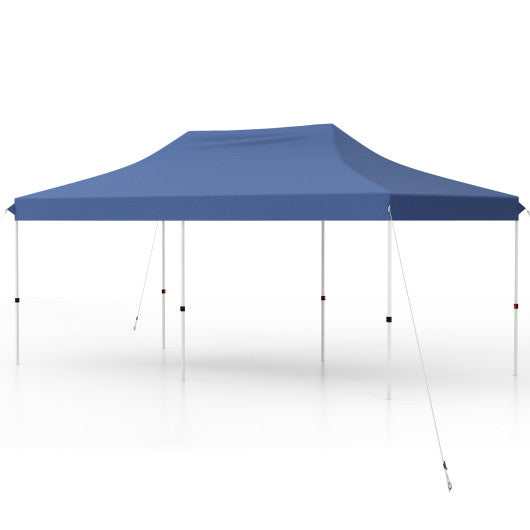 10 x 20 FT Pop-up Canopy Tent with Carrying Bag-Blue