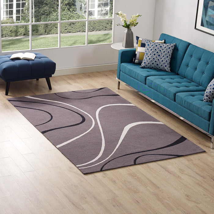 Therese Abstract Swirl 5x8 Area Rug