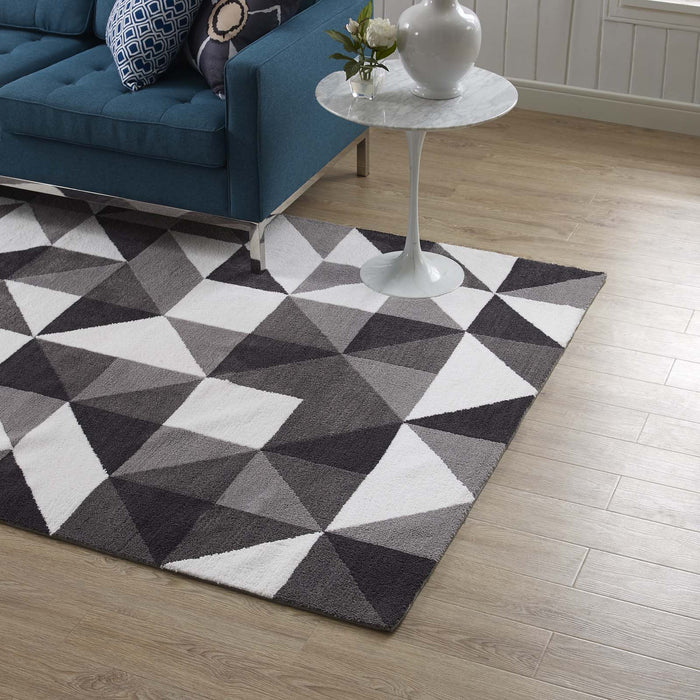 Kahula Geometric Triangle Mosaic 8x10 Area Rug