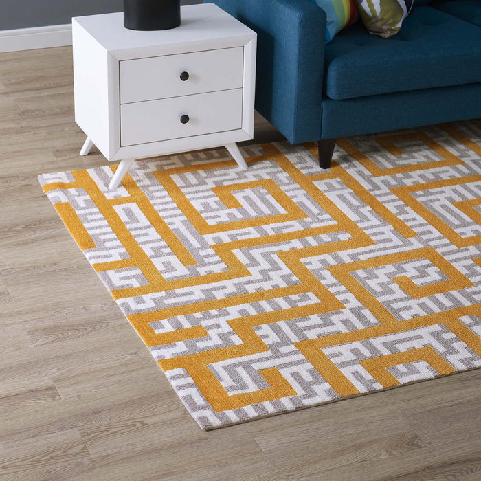 Nahia Geometric Maze 5x8 Area Rug