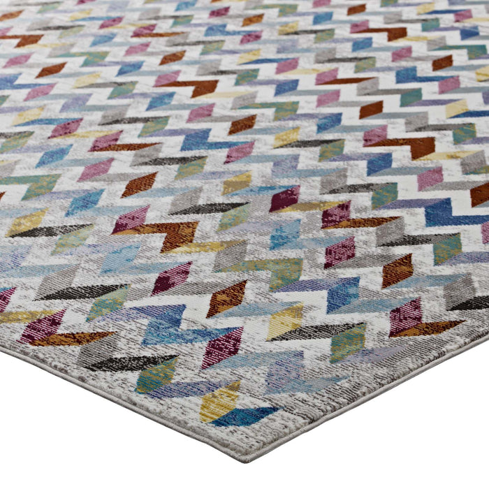 Gemma Chevron Mosaic 4x6 Area Rug