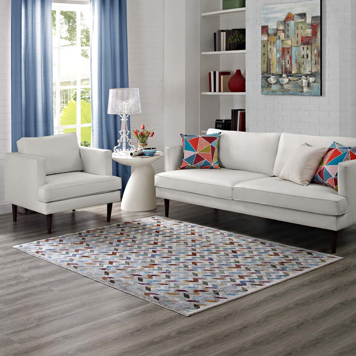 Gemma Chevron Mosaic 4x6 Area Rug