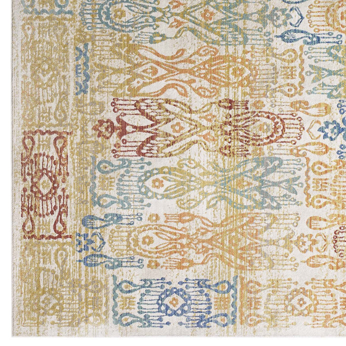 Solimar Distressed Southwestern Aztec 4x6 Area Rug