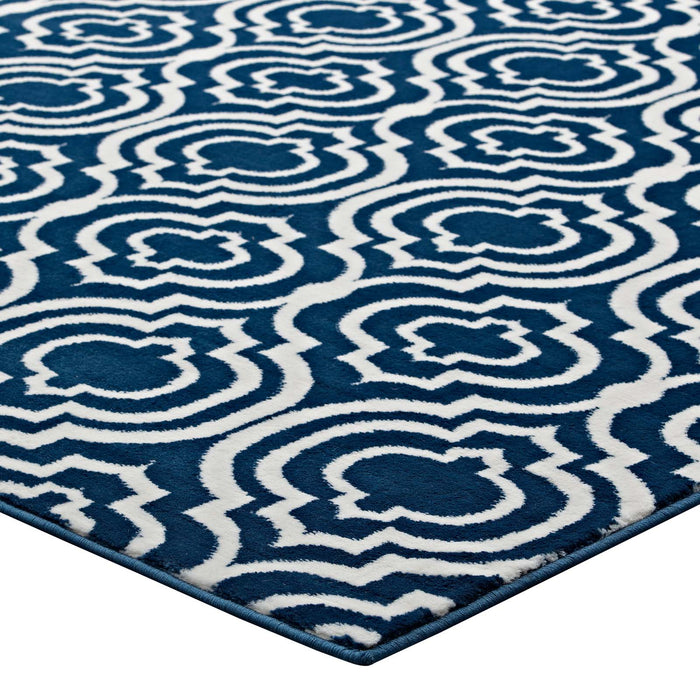 Frame Transitional Moroccan Trellis 8x10 Area Rug