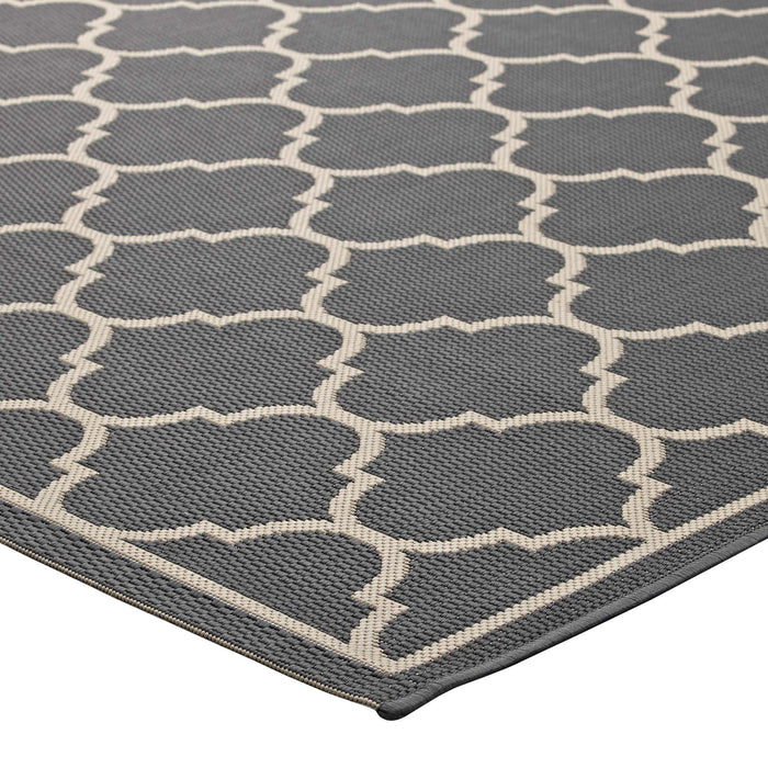 Avena Moroccan Quatrefoil Trellis 9x12 Indoor and Outdoor Area Rug