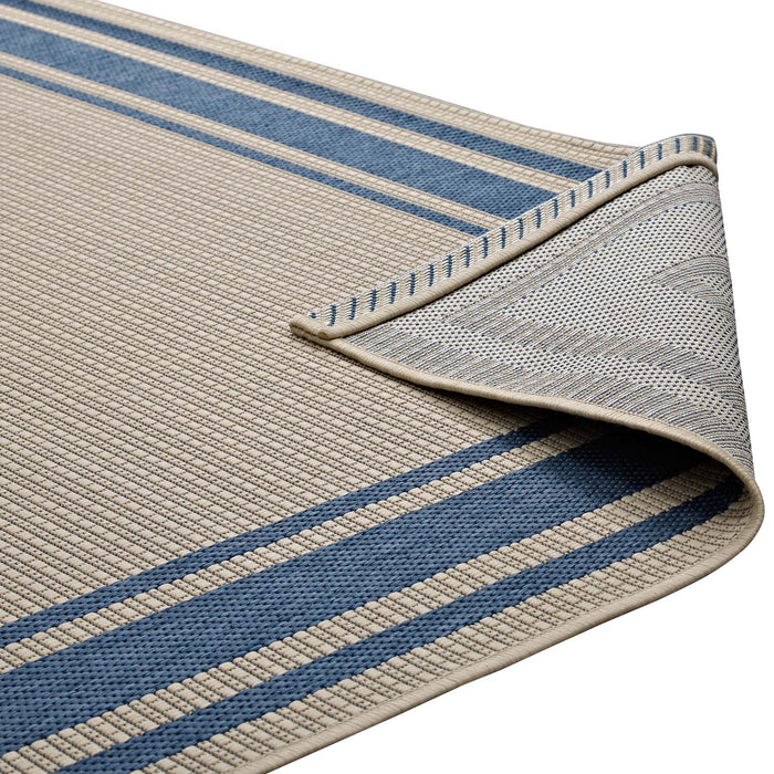 Rim Solid Border 5x8 Indoor and Outdoor Area Rug