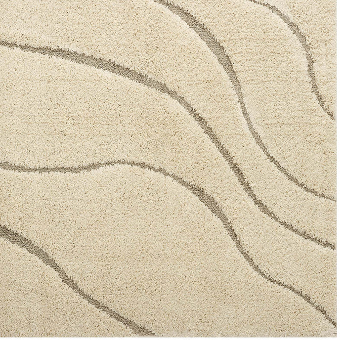 Jubilant Abound Abstract Swirl 5x8 Shag Area Rug