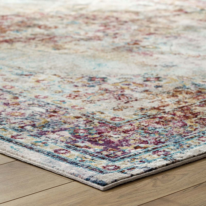 Success Merritt Transitional Distressed Floral Vintage Medallion 5x8 Area Rug