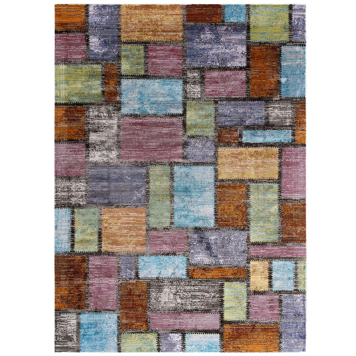 Success Nyssa Abstract Geometric Mosaic 4x6 Area Rug