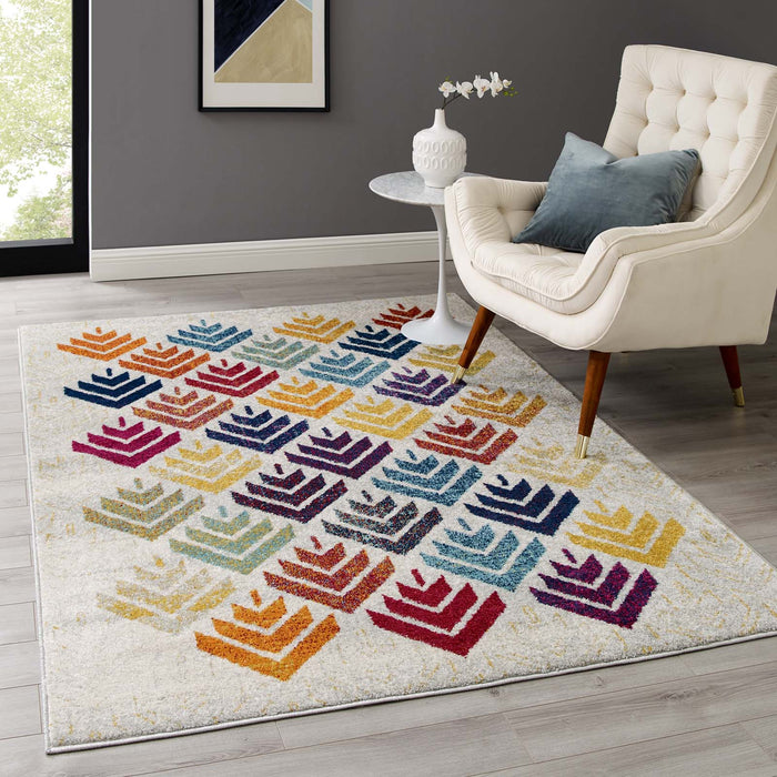 Entourage Florin Abstract Floral 5x8 Area Rug