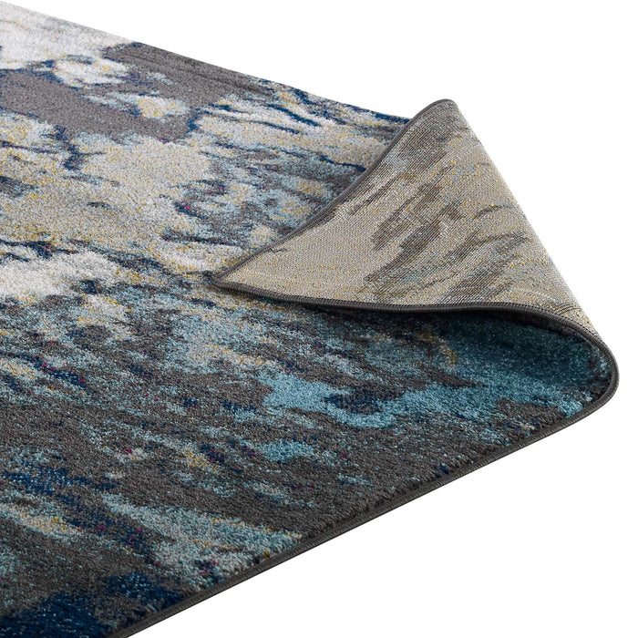 Entourage Foliage Contemporary Modern Abstract 8x10 Area Rug