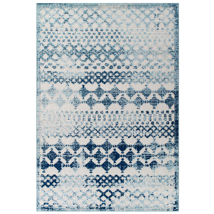 Reflect Giada Abstract Diamond Moroccan Trellis 5x8 Indoor/Outdoor Area Rug