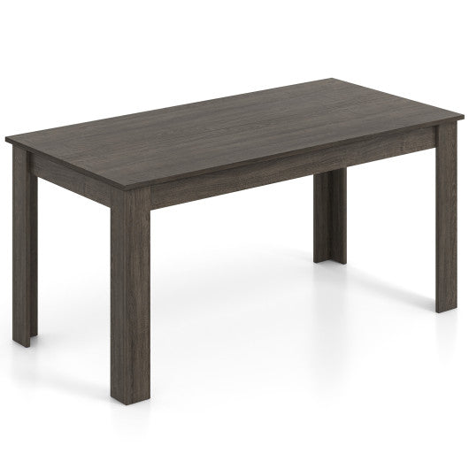 63 Inch Rectangular Modern Dining Kitchen Table-Gray