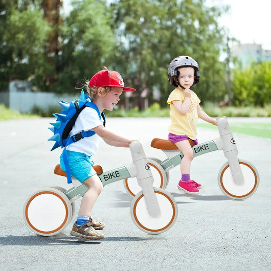 Indoor Outdoor Kids Riding Balance Bike with Silent Wheels-Gray